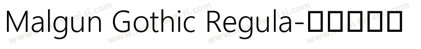 Malgun Gothic Regula字体转换